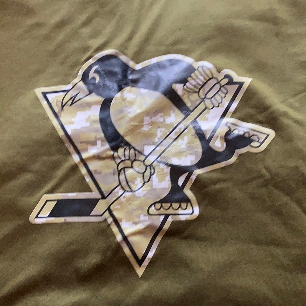 Military Green Pittsburgh Penguins Logo T-Shirt